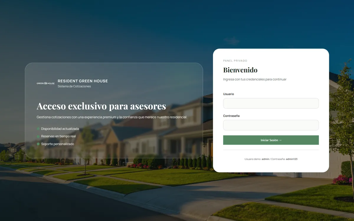 Cotizador GreenHouse